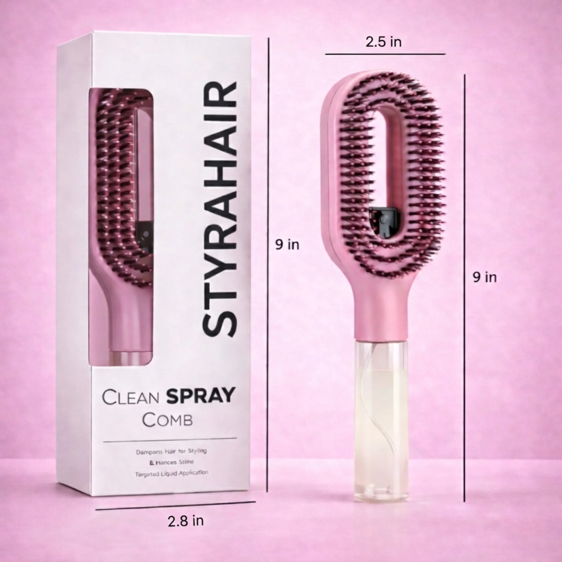 StyraHair™ 2-in-1 Spray Brush